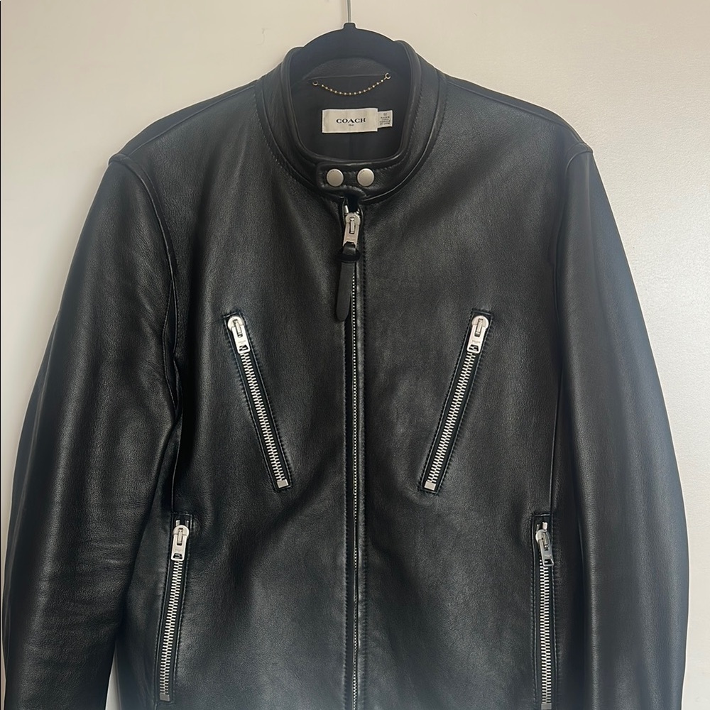 Coach Black Leather Jacket artist and original jacket in great condition